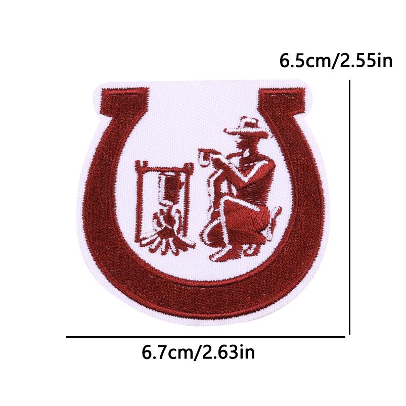 West Cowboy Embroidery Iron On Patches For Clothing thermoadhesive Patch For Clothes Heroism Adventurism Patch For Jeans Sticker