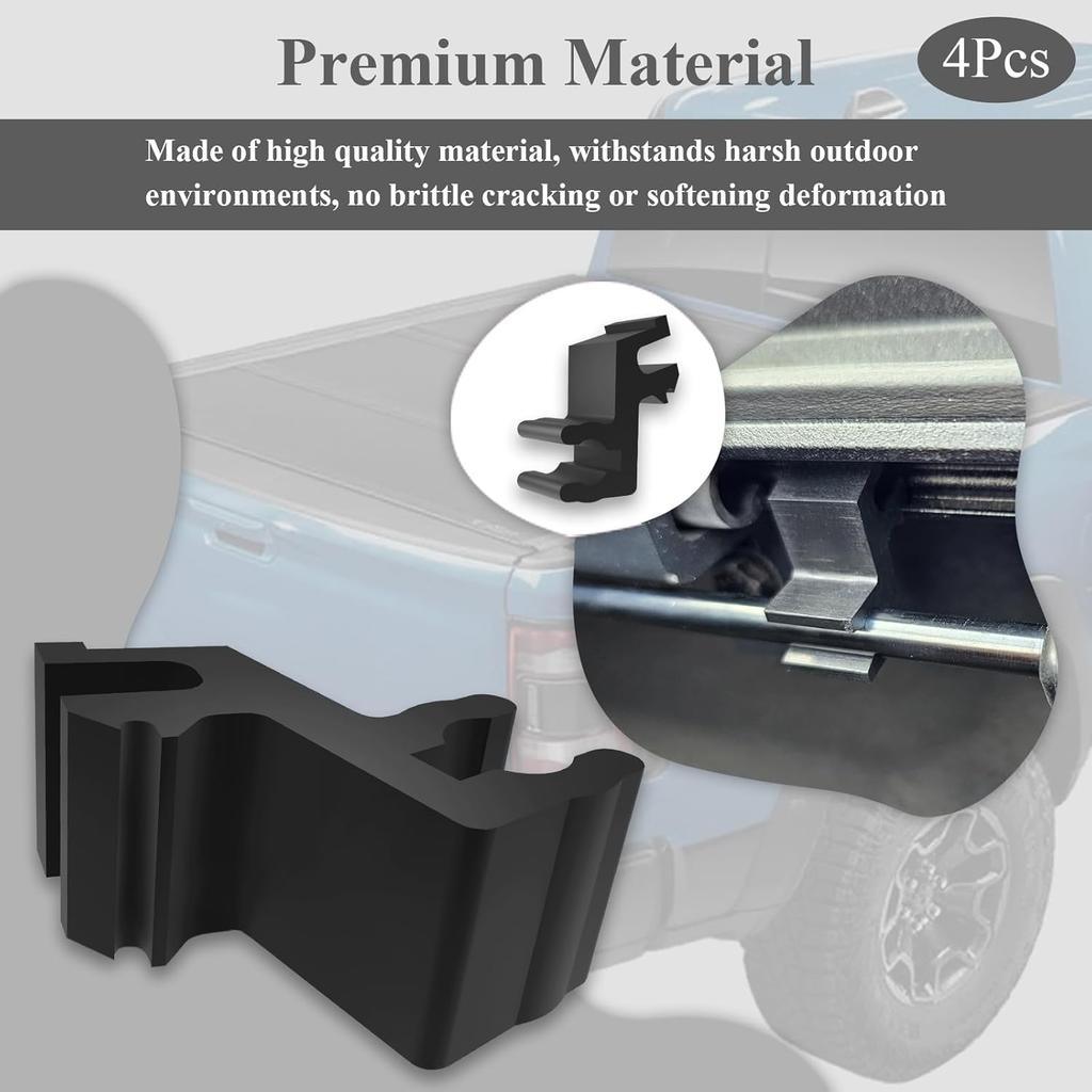 4 Stück Verbessertes Stützstangen-Clip-Set Passend für Undercover Tonneau Stützstange, Ladeflächenabdeckungs-Clips für Undercover Ultra Flex Hard Folding Ladeflächenabdeckung