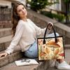 Vintage Mushroom Print Casual Tote Bag for Outdoor Shopping Daily Use