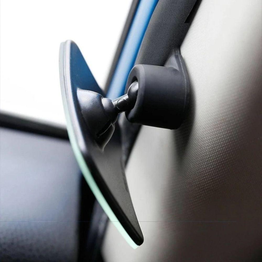 2pcs Wide-Angle Design 360° Rotatable Square Rearview Mirror Overtake