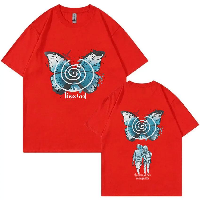 Game Life Is Strange Butterfly Graphic Tshirt Unisex Women Fashion Oversized Streetwear Male Casual Soft Cotton Crewneck T Shirts S
