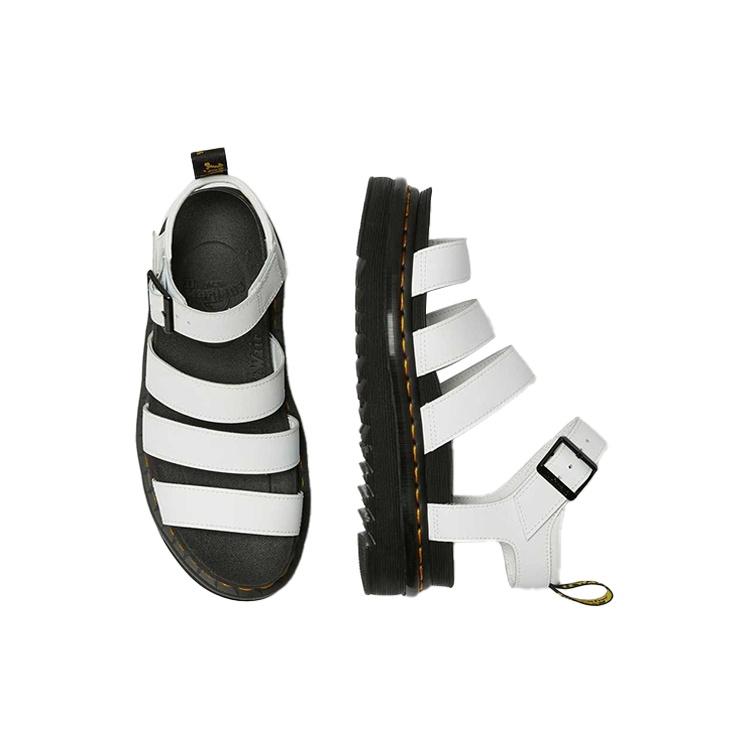 (WMNS) Dr. Martens Blaire Leather Strap Sandals 'White' Women's 25768100