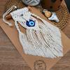 Children's Room Decoration with Blue Eyes Pure Handmade Cotton Thread Woven Tapestry Hanging Pieces INS Style Wall Hanging