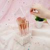 Transparent Flip-Top Acrylic Dustproof Makeup Brush and Pen Holder