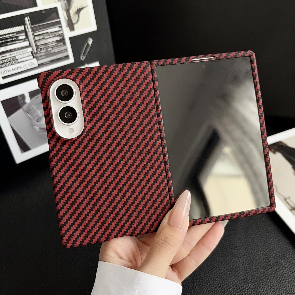 For Samsung Galaxy Z Fold 8 7 6 5 4 Ultra Carbon Fiber Case For Magsafe Screen Protector Kevlar Aramid Fiber Magnetic Cover
