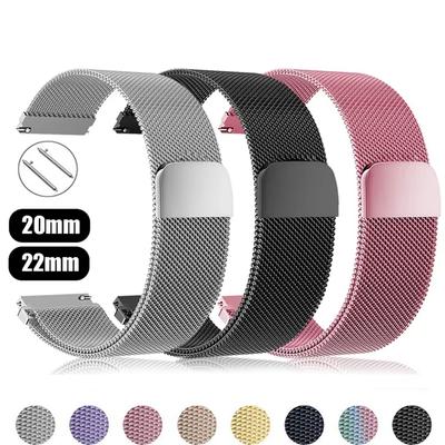 20mm 22mm Watch Strap For Samsung Galaxy Watch 7/FE/5 pro/6/4/Classic Milanese Loop Bracelet Correa Huawei Gt 2 3 4 5 6 Pro Band