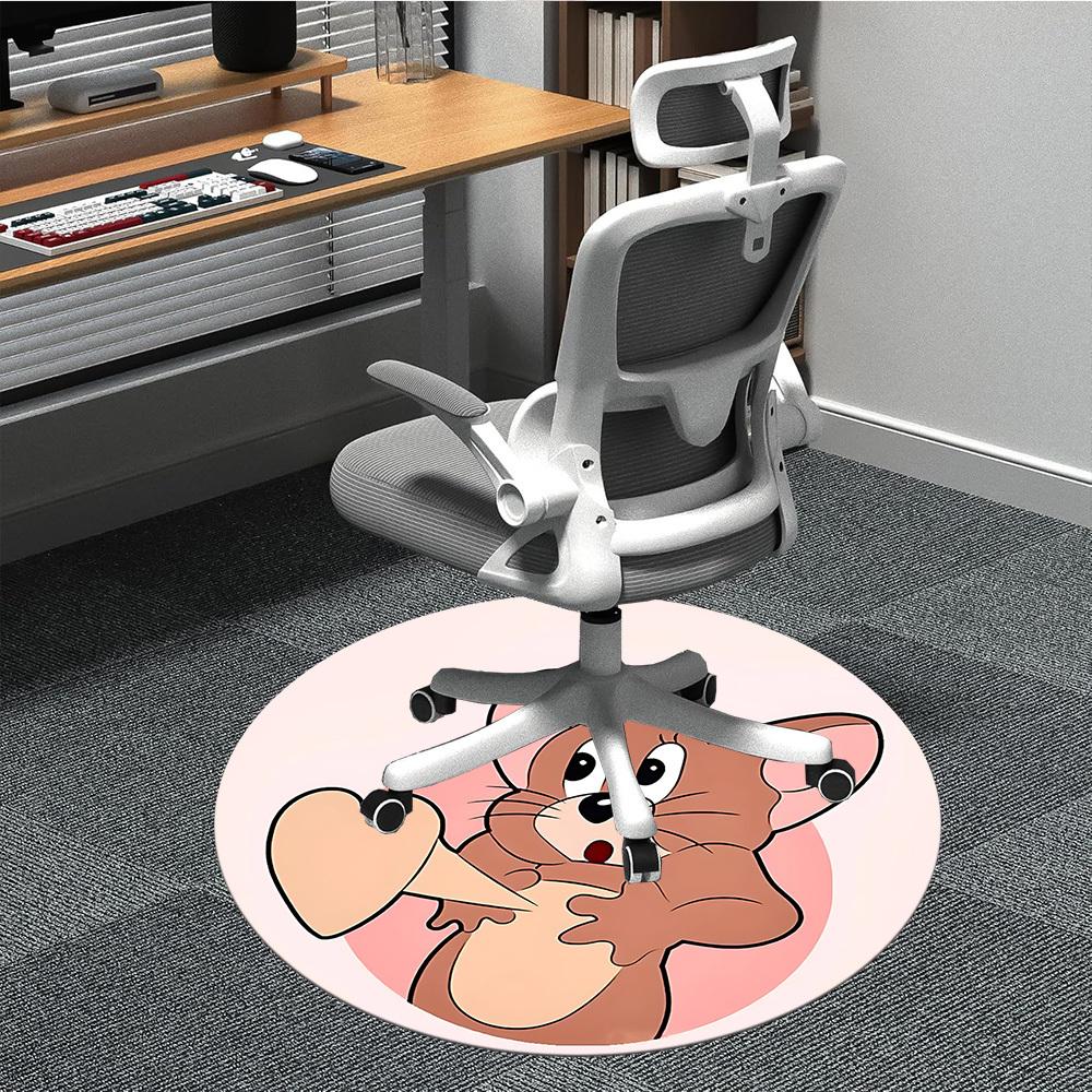 

1PC Jerry Office Round Rug, Non-slip, Soft and Durable Office Rug for Interior Decoration, Perfect for Office yy250915063 80cm by 80cm
