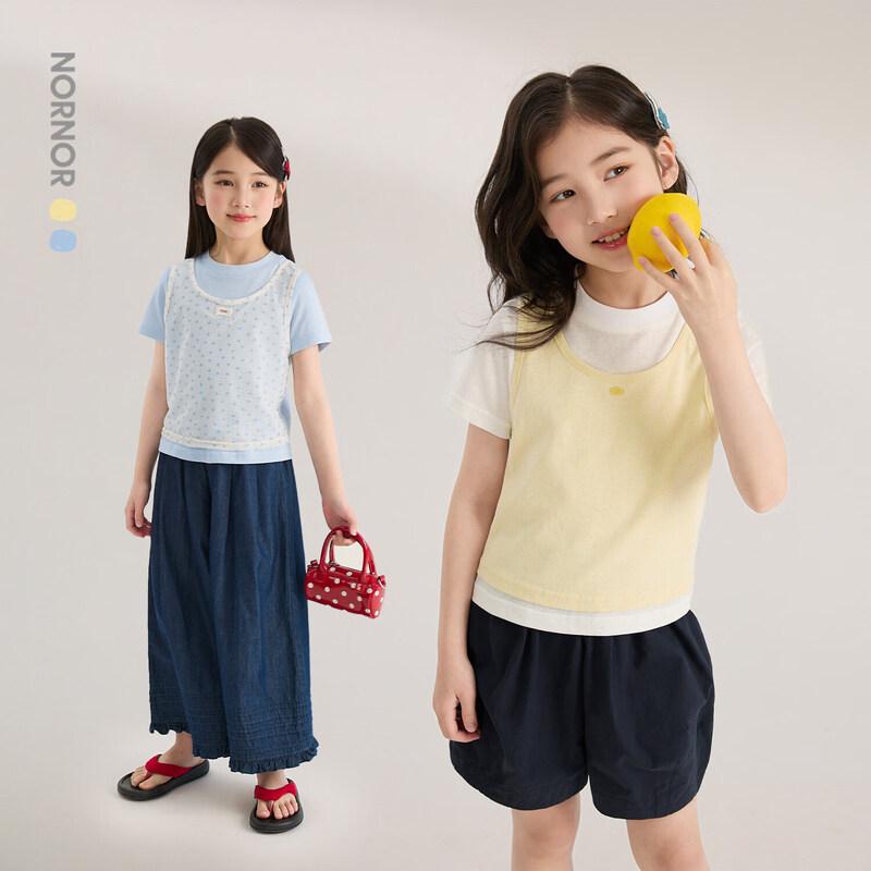 LUSON Girls  Casual Short Sleeve T-Shirt
