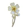 Delicate Pearls Embedded Floral Brooch Rustproof Alloy Accessory Clothing Accessories For Office Party Dress Enhancement
