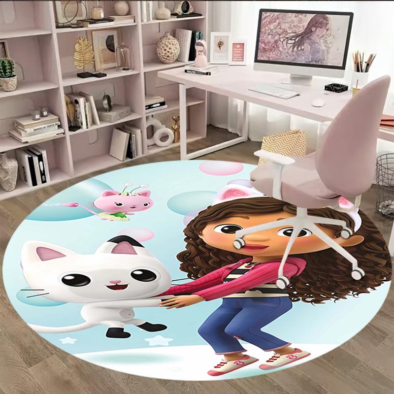 1pc Gaby's Bubble House2 Print Round Carpet Chair Round Carpet Suitable for Bedroom Living Room Home Decorative Carpet