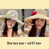 Women's Large Brim Bow Straw Hat - Japanese Pastoral Style, UV Protection, Summer Seaside Outdoor Sun Hat
