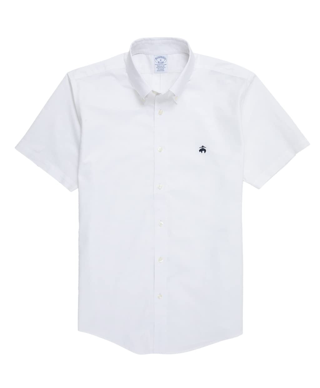 

Brooks Brothers Эластичный хлопок Логотип GF С коротким рукавом Спорт Регулярный размер M Не требующая глажки рубашка, Посадка, Белый, (100202233) белый