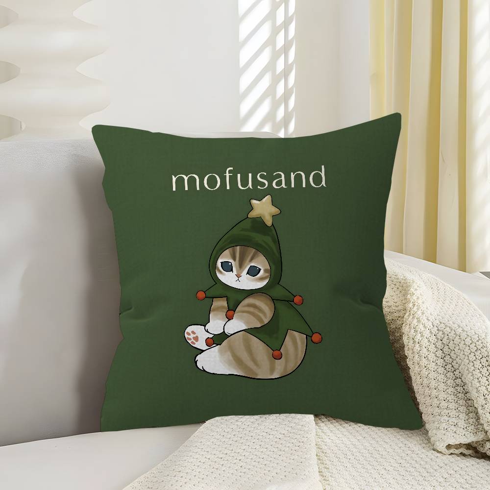 M-Mofusand-Cat Pillow Cover for Bedroom Room and Living Room Sofa Decorative Cushion Cover