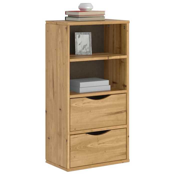 VidaXL Armoire latérale avec tiroirs ODDA 40x24x79 cm bois massif pin, armoire, buffet, meuble de rangement de cuisine, 4103593