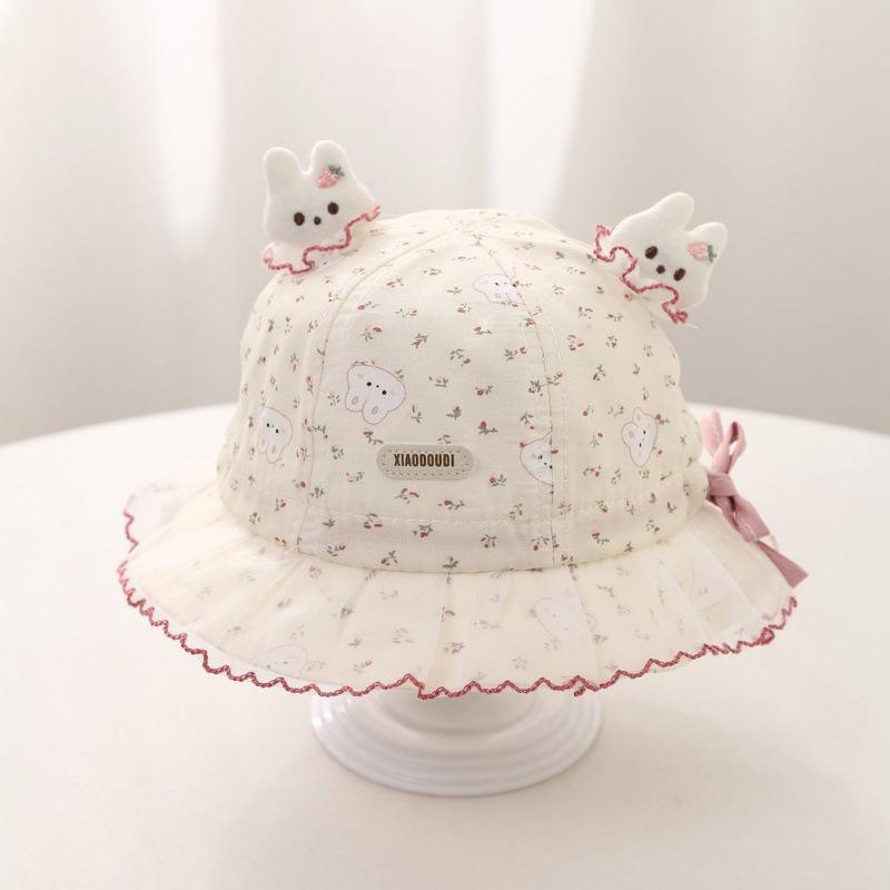 Adorable Mesh Floral Baby Girl Bucket Hat for Spring/Summer