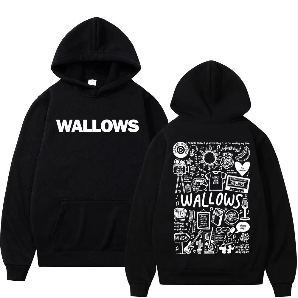Autumn and Winter Warm Hoodies Rock Band Wallows Tour Men's and Women's Fashion Retro Hoodies Long Sleeve Sweatshirts