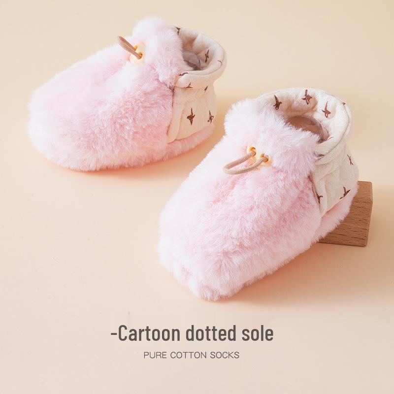 Winter Baby First Walker Shoes - Warm Velvet Cotton, Soft Sole, Anti-Drop, Fur Lined for Newborns