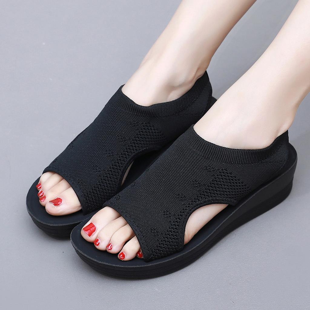 Damen Sandalen Leichte Keilschuhe für Damen Sommersandalen Plateauschuhe mit Absatz Sandalias Mujer Lässige Sommerschuhe