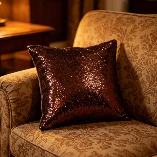 Kissenbezug Pailletten Dekorative Kissenhülle Moderner Bauernhausstil Kissenbezug für Sofa Schlafzimmer Büro