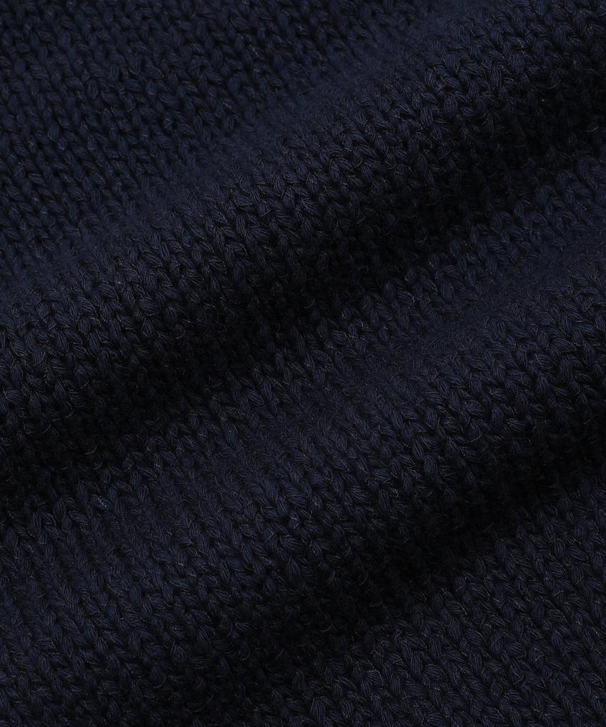 Geulleondeun Plump Short-Sleeve Knit Sweater (Ink Navy)