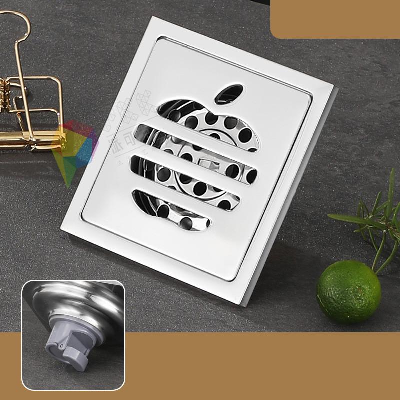 1PC 10X10CM Stainless Steel Thick Floor Drain Anti-odor Washing Machine Floor Drain Bathroom Double Use