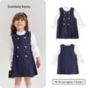 Keying Girls' Spring Academy Style Dress Set