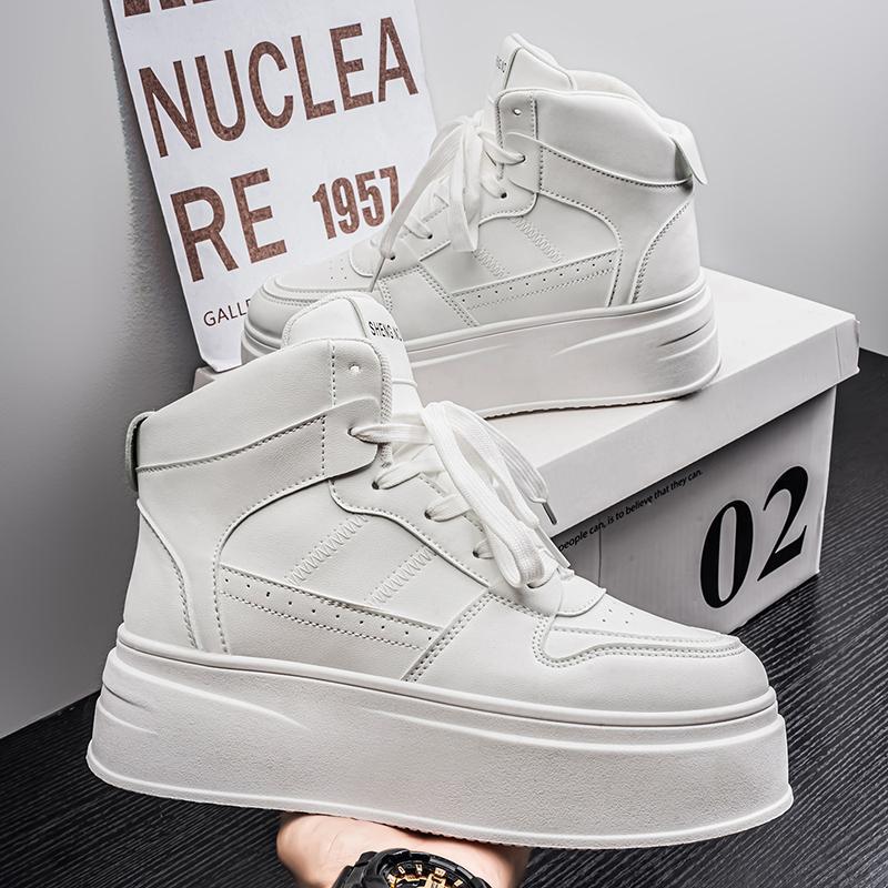 Men's Shoes for Height Increase In Autumn and Winter 10cm8cm6cm Small White Shoes Korean Version Versatile Casual Thick-soled High-top Board Shoes T