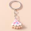 Cute Cartoon 3D Food Keychain Hamburg Cookies Chocolate Donut Key Ring for Car Key Holder Handbag Pendants DIY Kid's Gifts