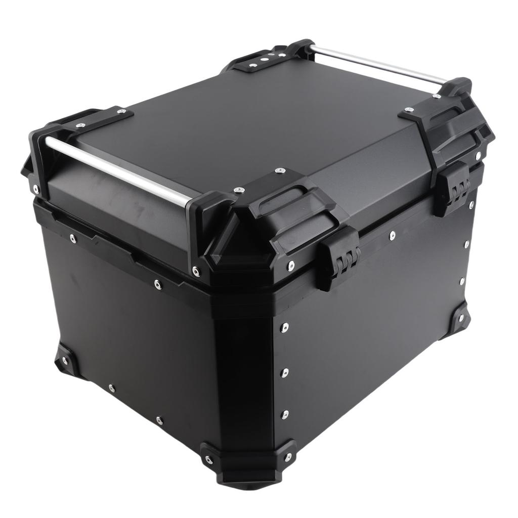 Universal Black 45L Motorcycle Adventure Aluminum Top Case Tail Box Luggage