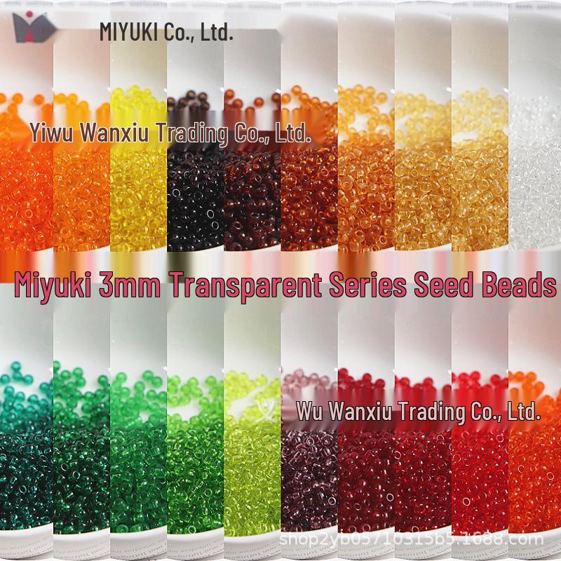 MIYUKI 3mm Transparent Glass Seed Beads for DIY Jewelry Making