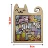 Colorful 13 Cute Cat Puzzle Wooden Irregular Panel Cartoon Animal Cat Tangram High Difficulty Puzzle Children's Toy Gift
