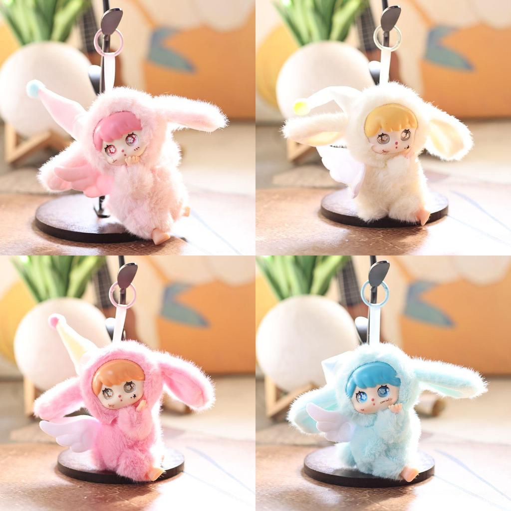 Vinyl Doll Plush Keychain With Soft Short Plush For Bag Decor And Gift