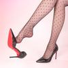 Retro Sexy Nylon No Elastic Stockings Thin Glossy Women Transparent 5D Rib Top Polka Dot Cuban Heel Detail White Lace Stockings