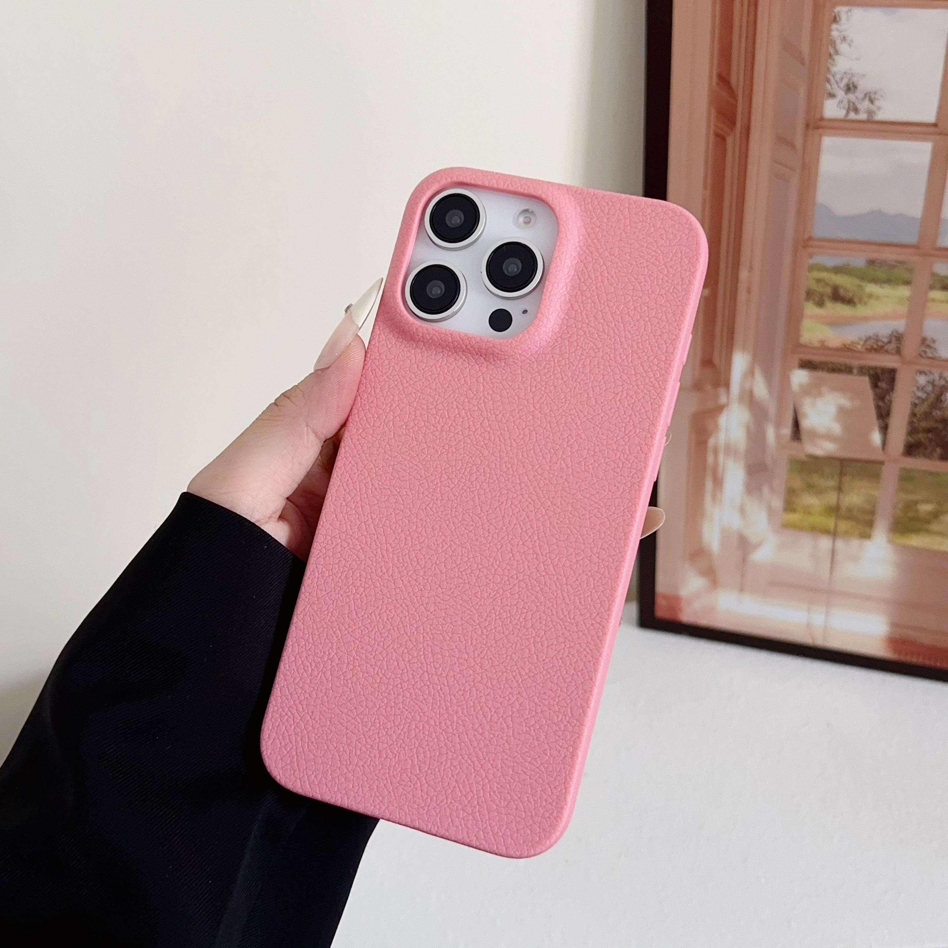 

Роскошные кожаные чехлы с текстурой для бизнеса для iPhone 11 12 13 14 15 16 Pro Max X XS XR Plus Силиконовый противоударный коричневый чехол For iPhone 15