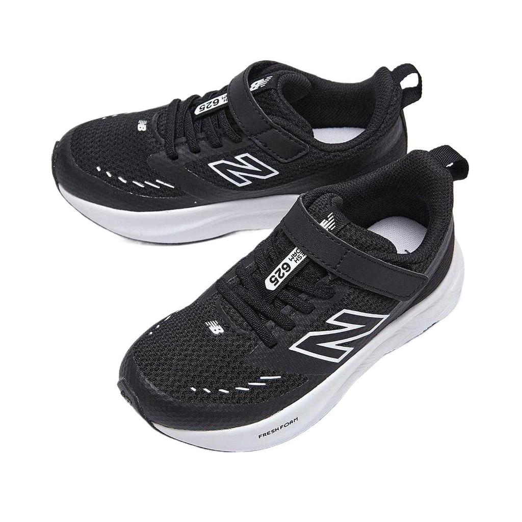 New Balance Fresh Foam 625 Bungee Lace Top Strap Little Kid Black White Kids Sneakers PT625BK