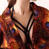 Ladies New Design Black Elastic Strap Bra Chest Cage Bralette Harness Sexy Lingerie S0022