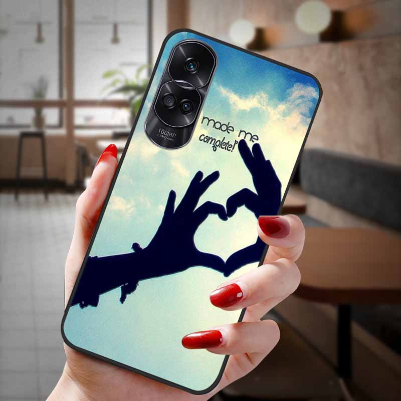 For Honor 90 Lite 5G Case 3D Flower Relief Emboss Silicon Back Cases For Honor 90 Cover Honor90 Pro 90Pro 90Lite Soft Protective