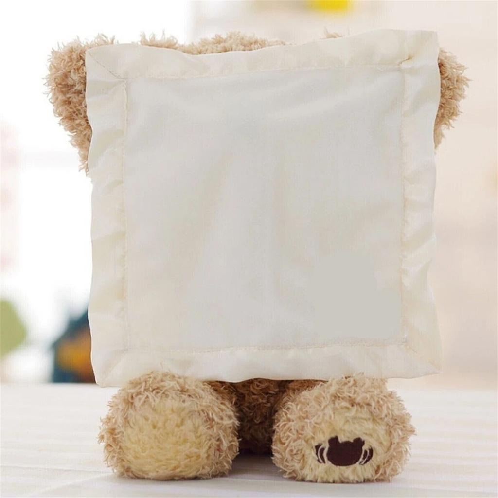 Bear Plush Interactive Soft Toy Hide And Seek Talking Electric Handkerchief Bear Doll Kids For Gift