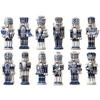 12/24Pcs Wooden Nutcracker Soldier Pendant Mixed Style Christmas Home Decoration  New Year