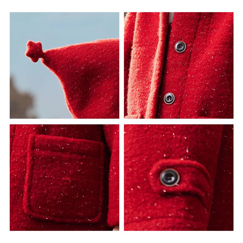 ASK JUNIOR Girls' Winter Fleece-Lined Hooded Padded Jacket