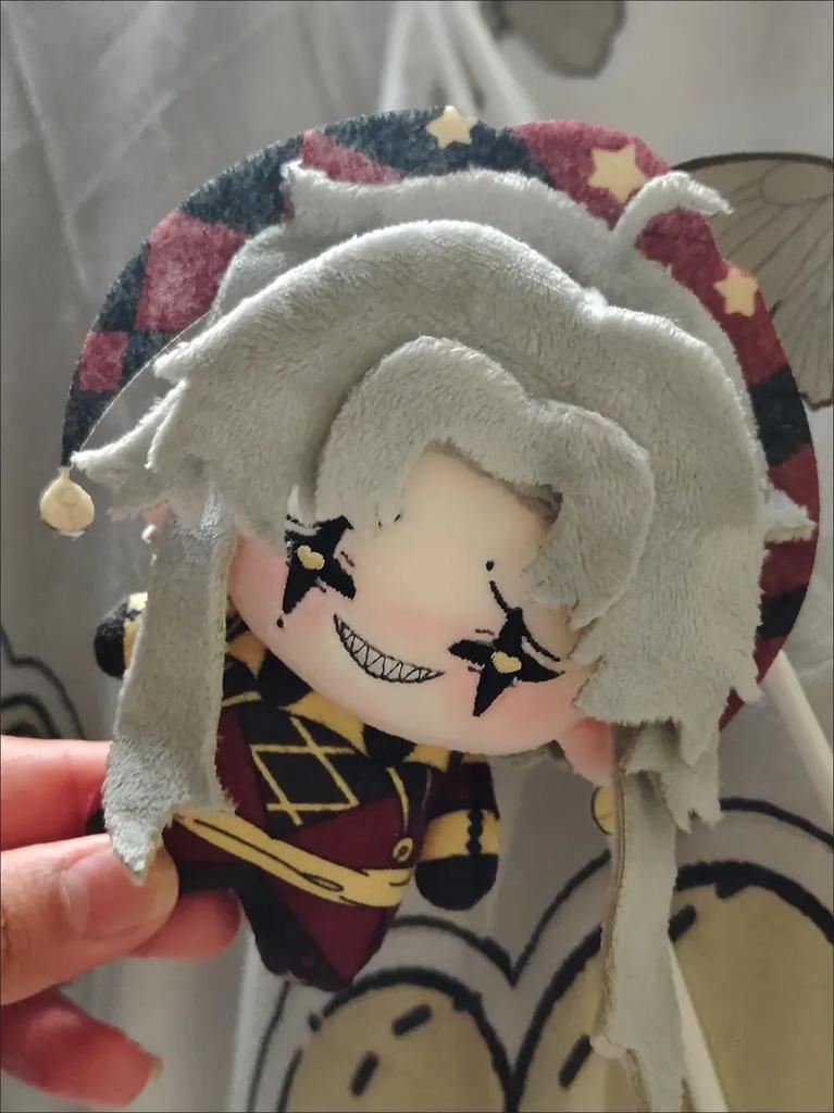 New  10cm Pierrot The Freak Circus Freaks Plush Doll With Sound Cute Anime Peripherals Toy Halloween Christmas Gift