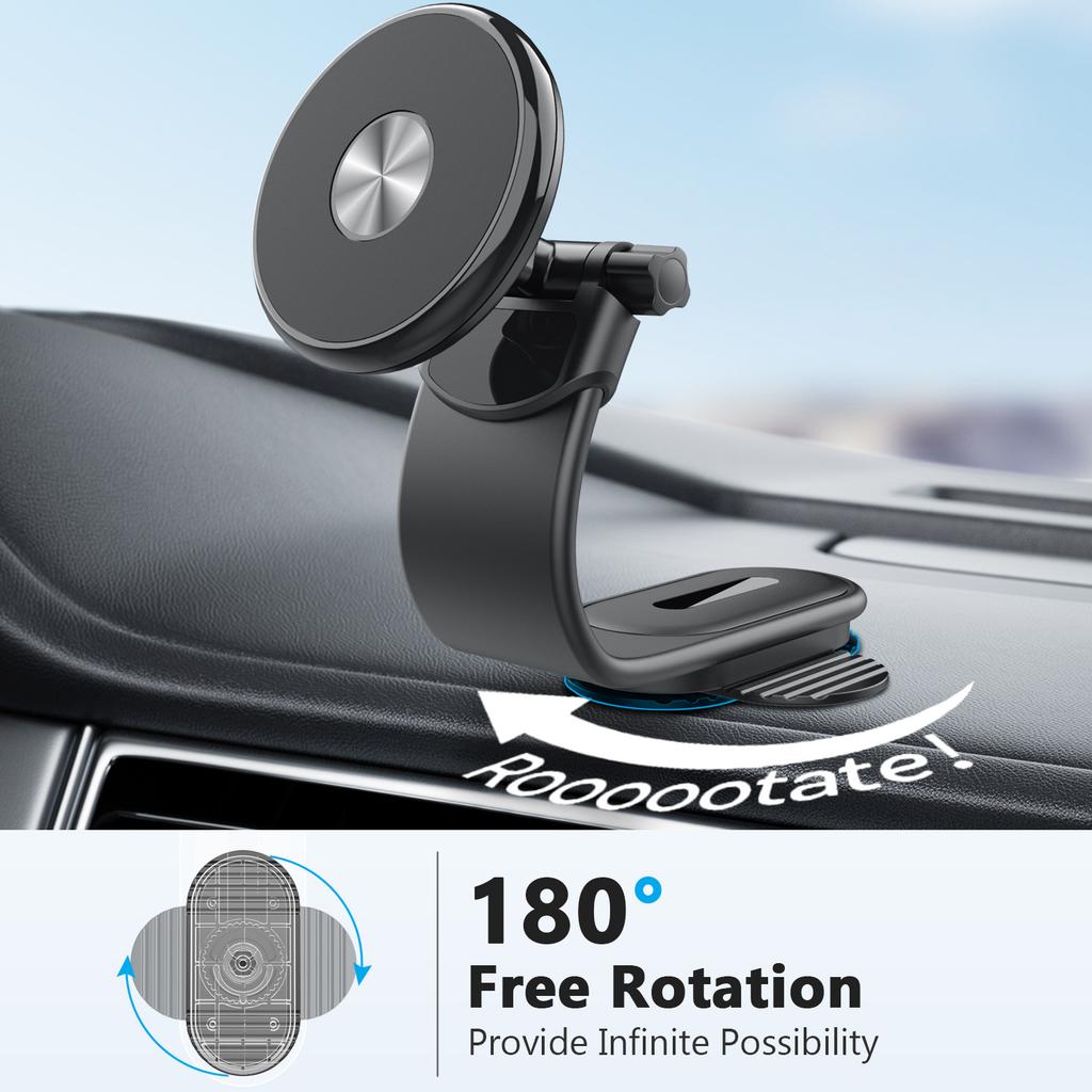New MagSafe Magnetic Car Phone Holder Can Bend 360 Rotate Car Velcro Navigation Holder
