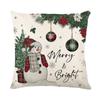 Christmas Pillowcase Decorative Linen Printed Porch Courtyard Sofa Home Decoration Pillowcase