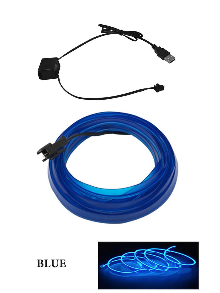 Set di Strisce LED Decorative Ambientali per Interni Auto USB