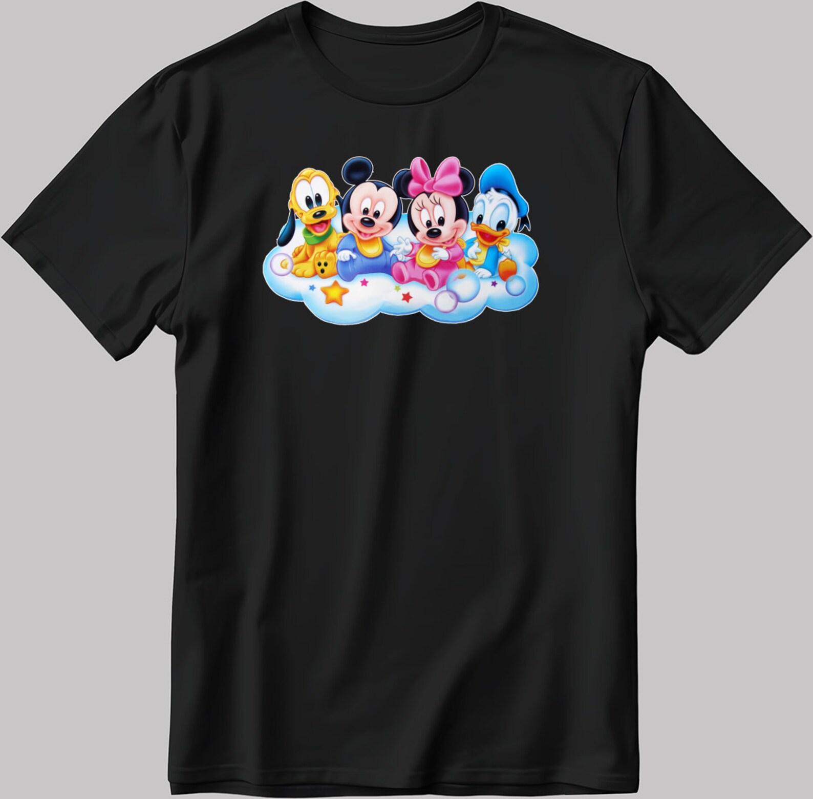 Mickey and Friends Baby Style T-Shirt, Black Cotton Tee H147 2XL