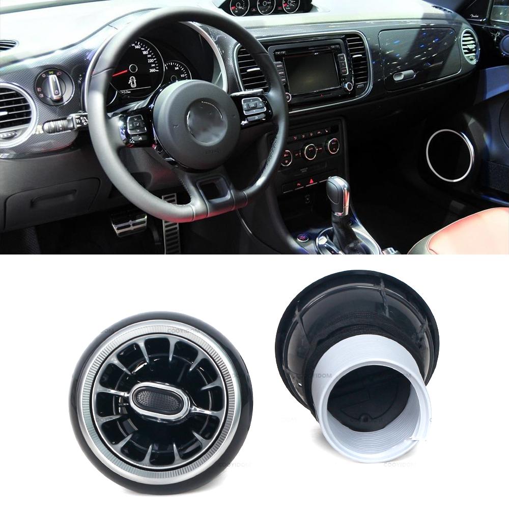 

Car 4PCS LED Front Dashboard AC Air Condition Vent Outlet Turbo Interior Trim For Volkswagen Beetle