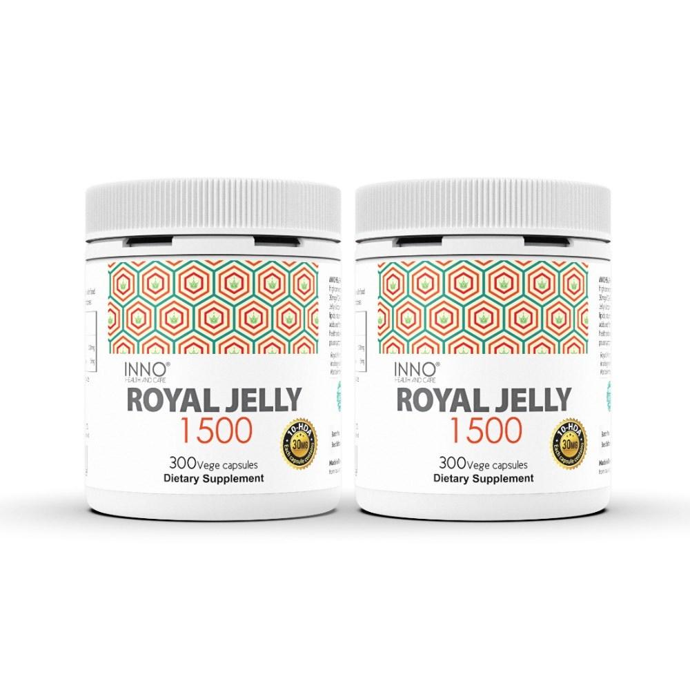 Inno Royal Jelly 1500 300 Veggie Capsules x2 2 pcs 300 Tablets