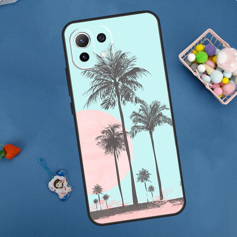 Sommer Strand Sonnenuntergang Palmenbaum Hülle Für POCO F5 X3 X5 Pro X4 F4 GT C40 M5s F3 Abdeckung Für Xiaomi 13 12 Lite 12T 11T Pro 12X