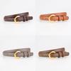 Leather Men Women Fashion Belt With Alloy Buckle And Letter Details For Casual Dress