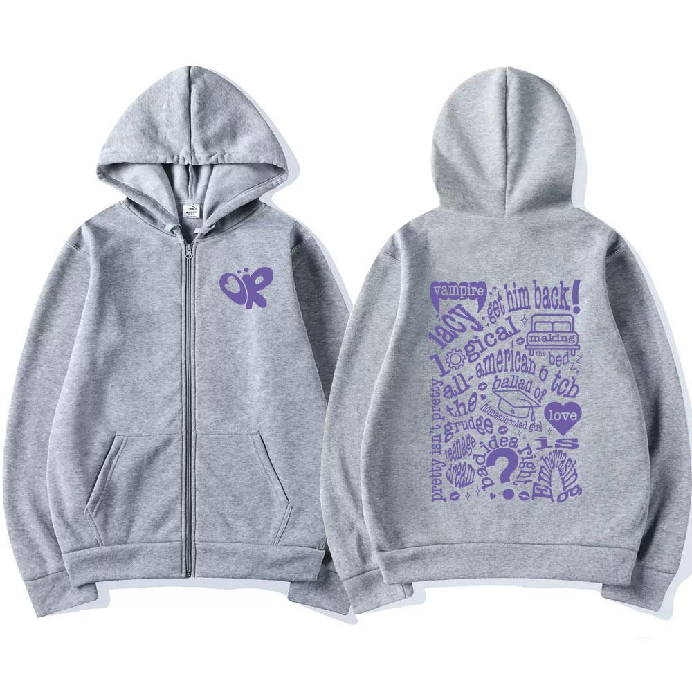 Sour Guts Vampire Zipper Hoodies Men Women Clothing Fashion Zip Up Sweatshirts Harajuku Hip Hop Oversized Pullovers Jackets Coat